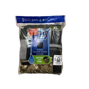 Hanes Boys Tagless Boxer Briefs Green Brown Camo Size Extra Large XL New
